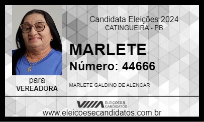 Candidato MARLETE 2024 - CATINGUEIRA - Eleições