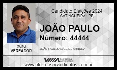 Candidato JOÃO PAULO 2024 - CATINGUEIRA - Eleições