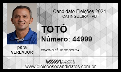 Candidato TOTÔ 2024 - CATINGUEIRA - Eleições