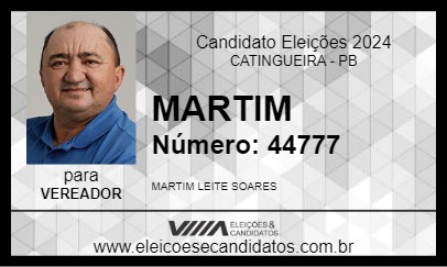 Candidato MARTIM 2024 - CATINGUEIRA - Eleições