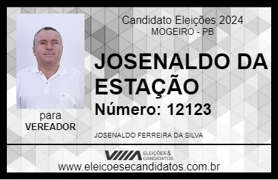 Candidato JOSENALDO DA ESTAÇÃO 2024 - MOGEIRO - Eleições