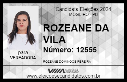 Candidato ROZEANE DA VILA 2024 - MOGEIRO - Eleições