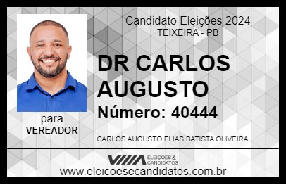 Candidato DR CARLOS AUGUSTO 2024 - TEIXEIRA - Eleições