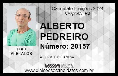 Candidato ALBERTO PEDREIRO 2024 - CAIÇARA - Eleições