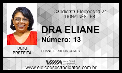 Candidato DRA ELIANE 2024 - DONA INÊS - Eleições