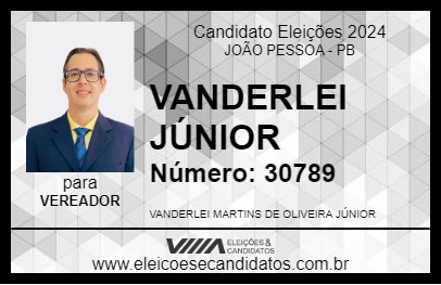 Candidato VANDERLEI JÚNIOR 2024 - JOÃO PESSOA - Eleições