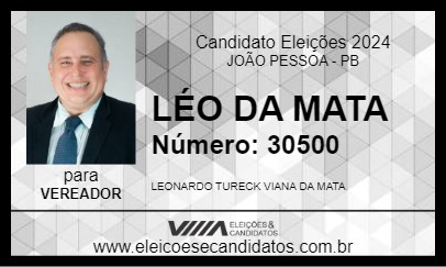 Candidato LÉO DA MATA 2024 - JOÃO PESSOA - Eleições