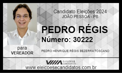 Candidato PEDRO RÉGIS 2024 - JOÃO PESSOA - Eleições