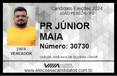 Candidato PR JÚNIOR MAIA 2024 - JOÃO PESSOA - Eleições