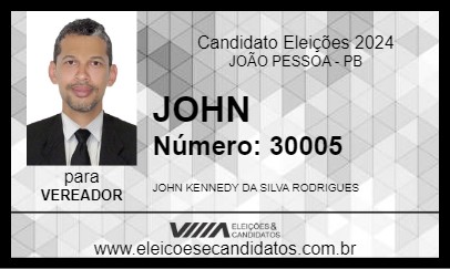 Candidato JOHN 2024 - JOÃO PESSOA - Eleições