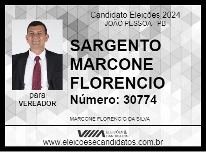 Candidato SARGENTO MARCONE FLORENCIO 2024 - JOÃO PESSOA - Eleições