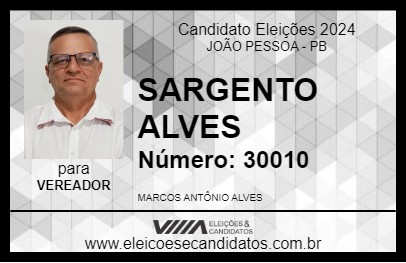 Candidato SARGENTO ALVES 2024 - JOÃO PESSOA - Eleições