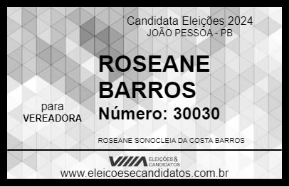 Candidato ROSEANE BARROS 2024 - JOÃO PESSOA - Eleições