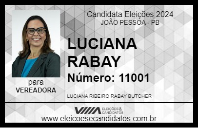 Candidato LUCIANA RABAY 2024 - JOÃO PESSOA - Eleições