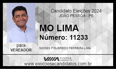 Candidato MO LIMA  2024 - JOÃO PESSOA - Eleições