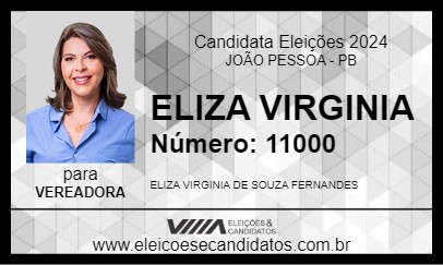 Candidato ELIZA VIRGINIA 2024 - JOÃO PESSOA - Eleições