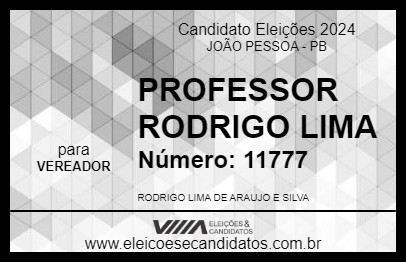 Candidato PROFESSOR RODRIGO LIMA 2024 - JOÃO PESSOA - Eleições