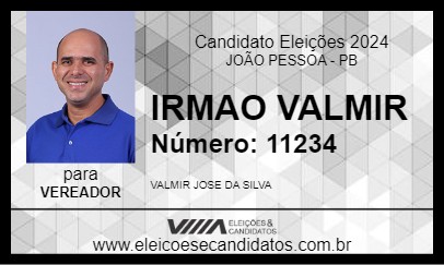 Candidato IRMAO VALMIR 2024 - JOÃO PESSOA - Eleições