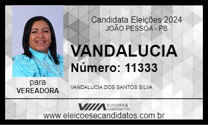 Candidato VANDALUCIA 2024 - JOÃO PESSOA - Eleições