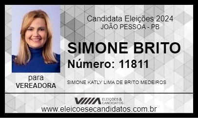 Candidato SIMONE BRITO  2024 - JOÃO PESSOA - Eleições