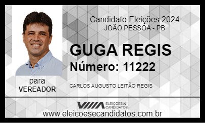 Candidato GUGA REGIS 2024 - JOÃO PESSOA - Eleições