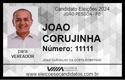 Candidato JOAO CORUJINHA 2024 - JOÃO PESSOA - Eleições