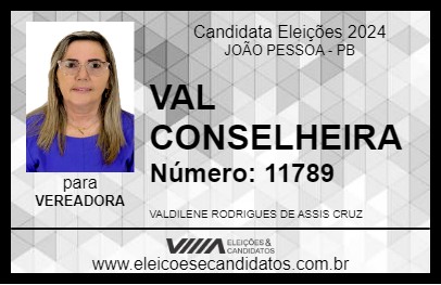 Candidato VAL CONSELHEIRA 2024 - JOÃO PESSOA - Eleições