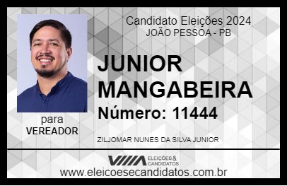 Candidato JUNIOR MANGABEIRA  2024 - JOÃO PESSOA - Eleições