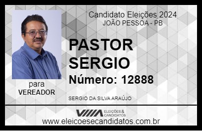 Candidato PASTOR SERGIO 2024 - JOÃO PESSOA - Eleições