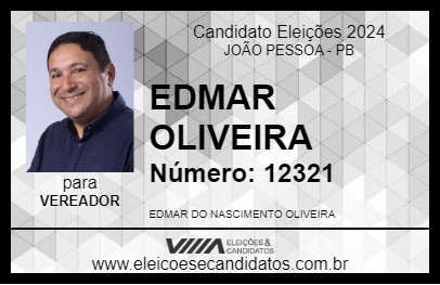 Candidato EDMAR OLIVEIRA 2024 - JOÃO PESSOA - Eleições