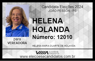 Candidato HELENA HOLANDA 2024 - JOÃO PESSOA - Eleições