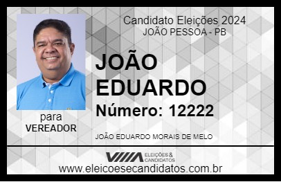 Candidato JOÃO EDUARDO 2024 - JOÃO PESSOA - Eleições