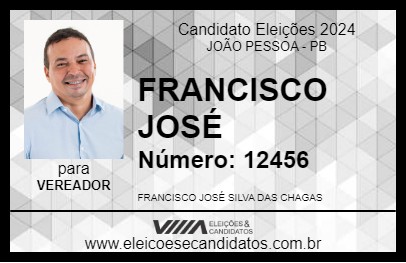 Candidato FRANCISCO JOSÉ 2024 - JOÃO PESSOA - Eleições