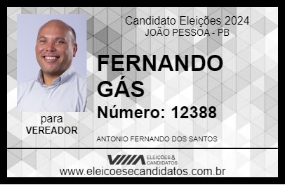 Candidato FERNANDO GÁS 2024 - JOÃO PESSOA - Eleições