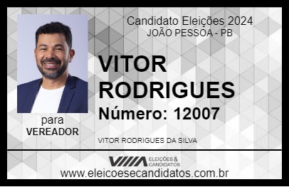 Candidato VITOR RODRIGUES 2024 - JOÃO PESSOA - Eleições