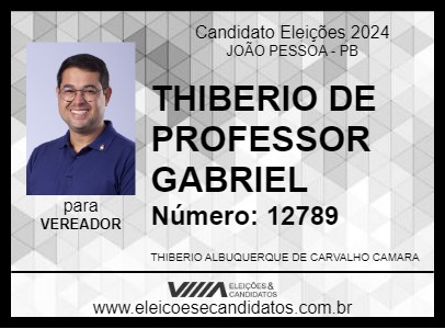 Candidato THIBERIO DE PROFESSOR GABRIEL 2024 - JOÃO PESSOA - Eleições