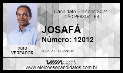 Candidato JOSAFÁ DO ESPORTE 2024 - JOÃO PESSOA - Eleições