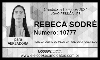 Candidato REBECA SODRÉ 2024 - JOÃO PESSOA - Eleições