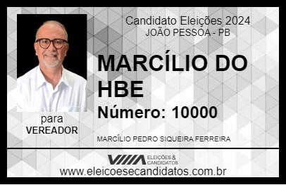 Candidato MARCÍLIO DO HBE 2024 - JOÃO PESSOA - Eleições