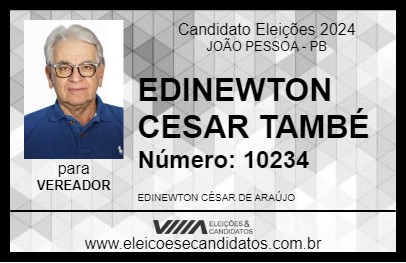 Candidato EDINEWTON CESAR TAMBÉ 2024 - JOÃO PESSOA - Eleições