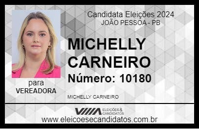 Candidato MICHELLY CARNEIRO 2024 - JOÃO PESSOA - Eleições