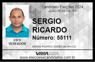 Candidato SERGIO RICARDO 2024 - JOÃO PESSOA - Eleições