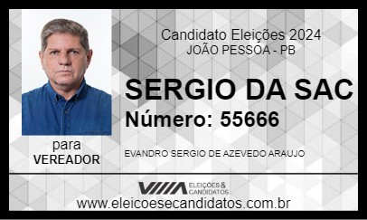 Candidato SERGIO DA SAC 2024 - JOÃO PESSOA - Eleições