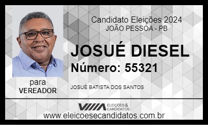 Candidato JOSUÉ DIESEL 2024 - JOÃO PESSOA - Eleições