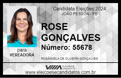 Candidato ROSE GONÇALVES 2024 - JOÃO PESSOA - Eleições