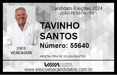 Candidato TAVINHO SANTOS 2024 - JOÃO PESSOA - Eleições