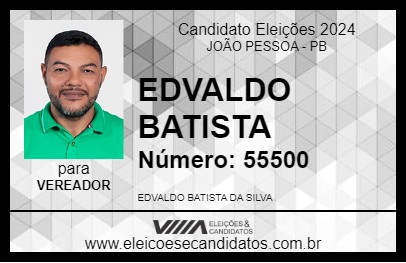 Candidato EDVALDO BATISTA 2024 - JOÃO PESSOA - Eleições