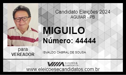 Candidato MIGUILO 2024 - AGUIAR - Eleições