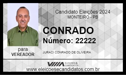 Candidato CONRADO 2024 - MONTEIRO - Eleições