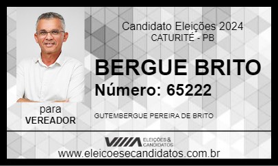 Candidato BERGUE BRITO 2024 - CATURITÉ - Eleições